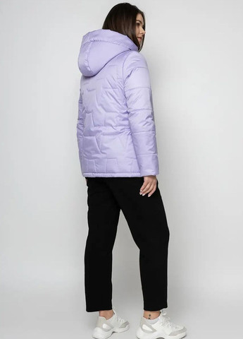 Лавандова демісезонна осіння жіноча куртка великого розміру SK