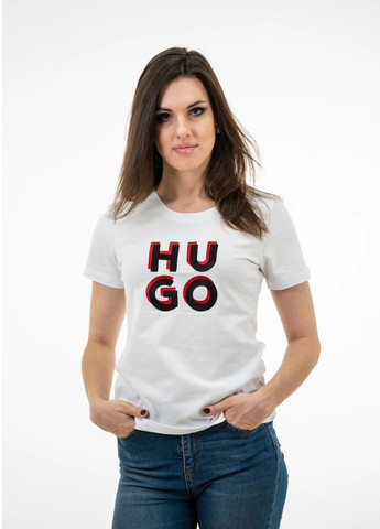 Футболка женская Hugo Boss OSS RELAXED-FIT T-SHIRT IN COTTON JERSEY WITH LOGO - (263948564)