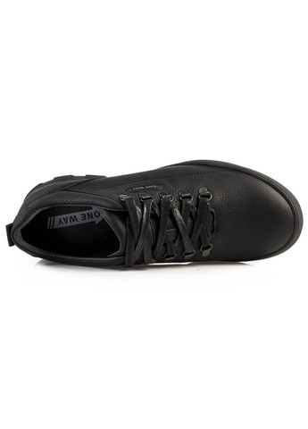 Черные осенние полуботинки мужские бренда 9402103_(1) One Way