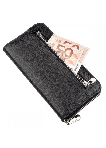 Жіночий чорний гаманець з натуральної шкіри ST Leather 18863 Чорний ST Leather Accessories (262453839)