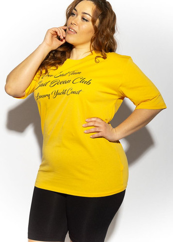 Желтая летняя футболка женская (желтый) Time of Style