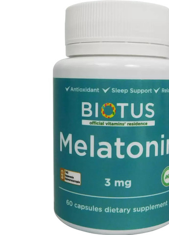 Melatonin 3 mg 60 Caps BIO-530388 Biotus (258499768)