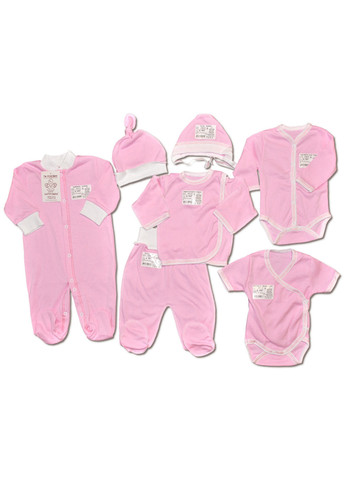 Розовый демисезонный комплект одежды для малышей №8 (7предметов) тм коллекция капитошка розовый Родовик комплект 08-РК