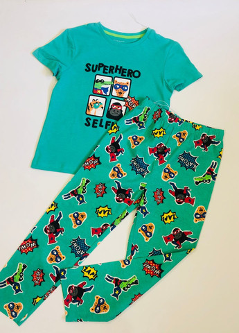 Комбинированная всесезон набор из двух пижамок мальчику футболка + брюки Primark