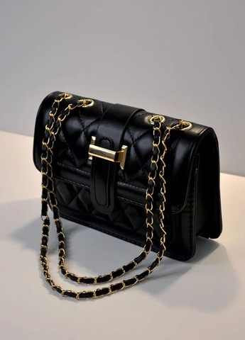 Женская классическая сумка кросс-боди на цепочке черная No Brand (273030616)