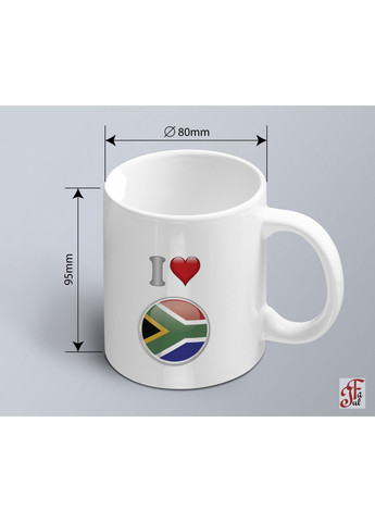 Чашка с принтом я люблю ЮАР с изображением флага (02010109026) ЗаСвіт (261333128)