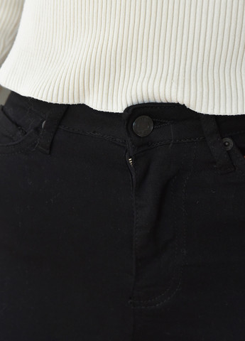 Черные демисезонные зауженные джинсы подростковые черного цвета размер 26 Let's Shop