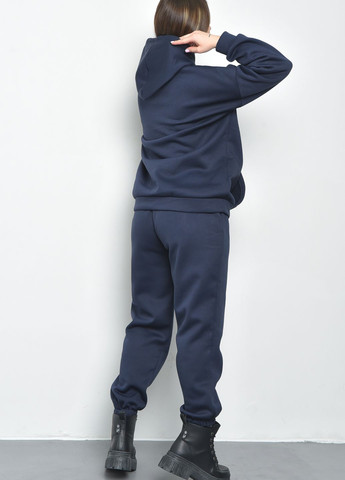 Спортивный костюм женский на флисе темно-синего цвета Let's Shop (271126588)