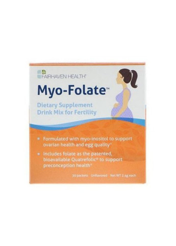 Myo-Folate A Drinkable Fertility Supplement 30 packs 2,4 g Unflavored Fairhaven Health (258646343)