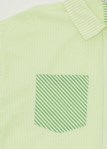 Белая блуза демісезон,білий-зелений в смужку, Jennyfer
