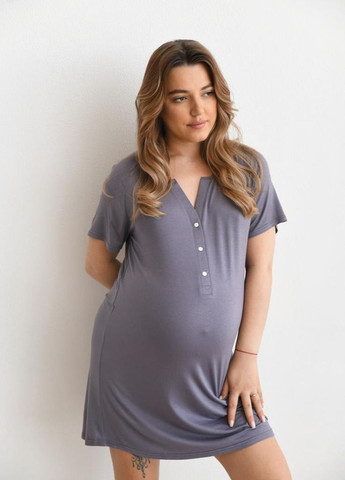 Ночная рубашка для беременных и кормящих с коротким рукавом Мамин Дом (269900969)