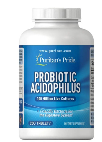 Puritan's Pride Probiotic Acidophilus 250 Tabs Puritans Pride (256725776)