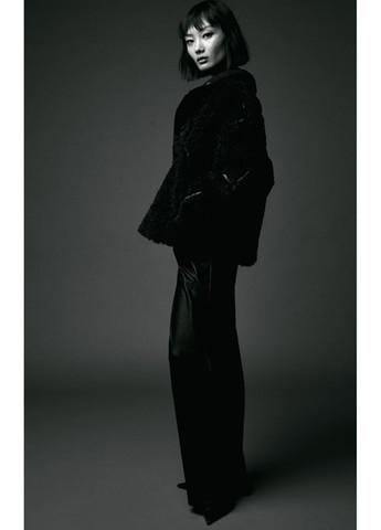 Женские элегантные брюки из эко-кожи Н&М (56495) XS Черные H&M (270844699)