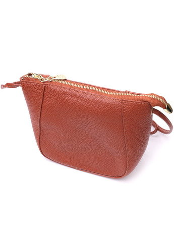 Небольшая женская сумка через плечо из натуральной кожи 22300 Коричневая Vintage (276461856)
