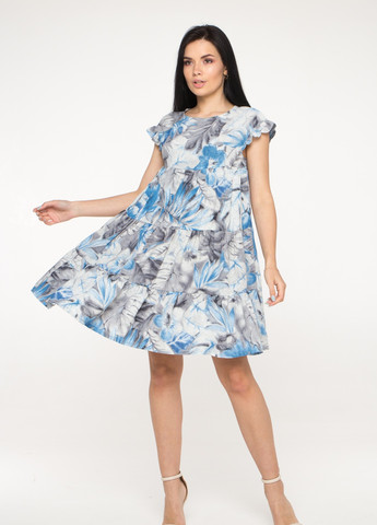 Блакитна повсякденний жіноче літнє плаття SK