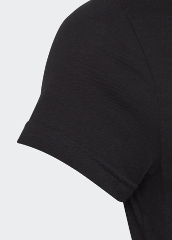 Черная демисезонная футболка essentials big logo adidas