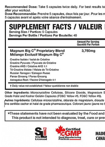Big C 200 Caps Magnum Nutraceuticals (256721233)