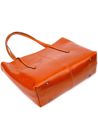 Стильная сумка шоппер из натуральной кожи 22096 Рыжая Vintage (260360882)