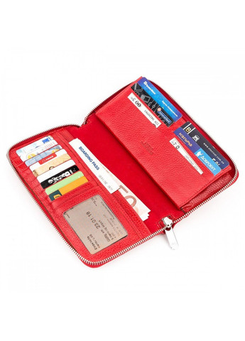 Жіноче портмоне з натуральної шкіри 17073 Червоний Karya (262524255)