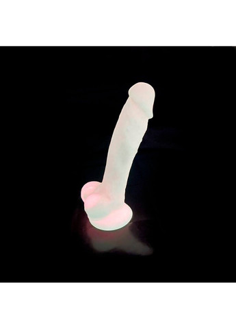 Фалоімітатор Johnny Pink Glow in the dark, двошаровий, силікон+Silexpan, діаметр 3,5см Silexd (258261658)