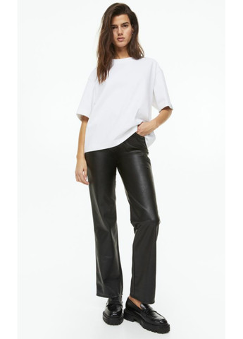 Жіночі штани з еко-шкіри Н&М (56119) XS Чорні H&M (261762908)