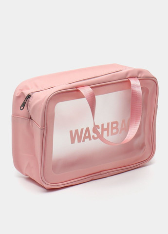 Жіноча косметичка WASHBAG органайзер з двома ручками велика рожева No Brand (266897485)