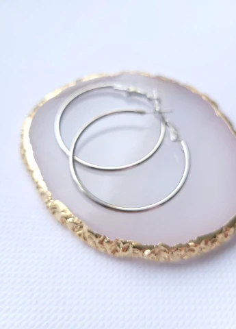 Серьги женские круги кольца 4,5 см No Brand (277371779)