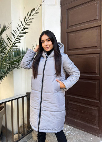 Сіра зимня куртка стьогана Украина Your style