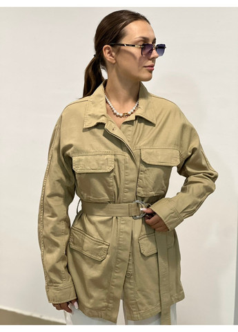 Оливковая (хаки) демисезонная женская универсальная куртка н&м (56100) s хаки H&M