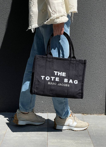 Текстильна сумка з лого Marc Jacobs The Large Tote Bag Black Textile Vakko (260329437)