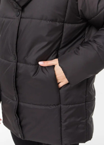 Черная осенние женские куртки стильные SK