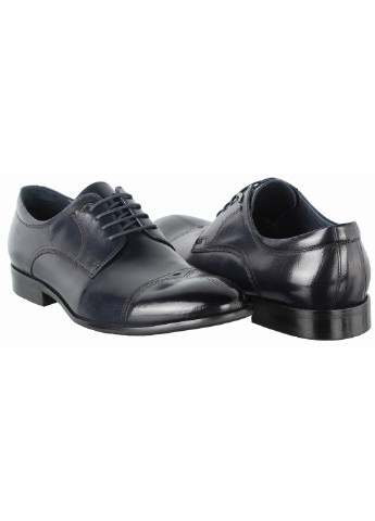 Синие мужские классические туфли 197402 Cosottinni на шнурках