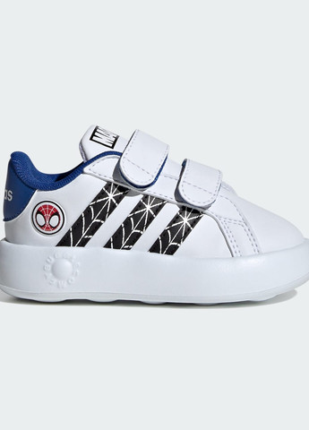Белые всесезонные кроссовки marvel's spider-man grand court adidas