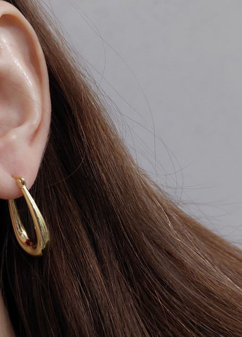 Серьги кольца женские длинные овальные DeKolie (269462605)