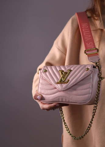 Сумка классическая с лого Louis Vuitton multi pochette pink Vakko (260596593)