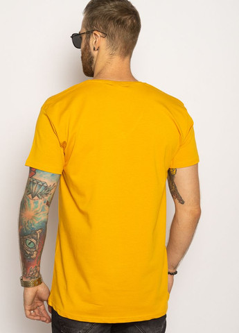 Желтая футболка с v-образным вырезом (желтый) Time of Style