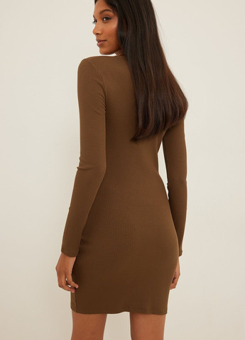 Коричневое сукня демісезон,коричневий, NA-KD