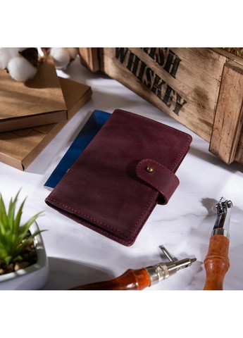 Обкладинка для паспорта зі шкіри PB-03S / 1 Shabby Alga Темно-зелений Hi Art (268371179)