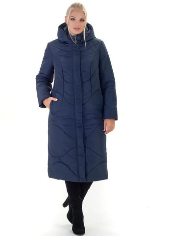 Синяя зимняя зимняя женская куртка большого размера SK