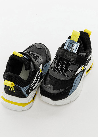 Черные демисезонные кроссовки для мальчика цвет черный цб-00204935 No Brand