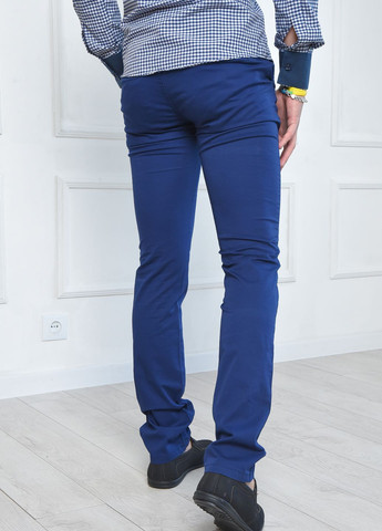 Синие демисезонные прямые штаны мужские синего цвета размер 29 Let's Shop
