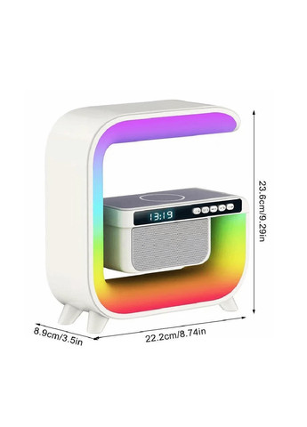 Настільна лампа нічник світильник акумуляторний з бездротовою зарядкою 15 В блютус колонкою 3В (475896-Prob) Unbranded (275068604)