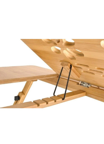 Розкладний регульований столик компактний портативний дерев'яний для ноутбука сніданку 69х34,6х26,5 см (475204-Prob) Unbranded (263135967)