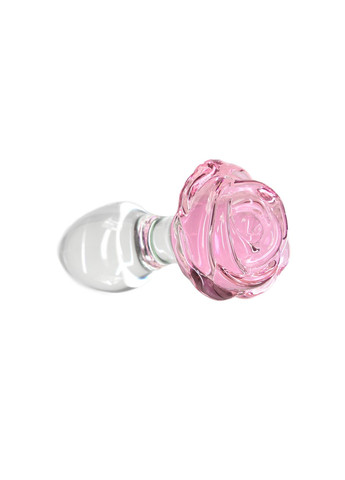Стеклянная анальная пробка Rosy Luxurious Glass Anal Plug, ⌀3,3 см, вибропуля в подарок Pillow Talk (277234933)