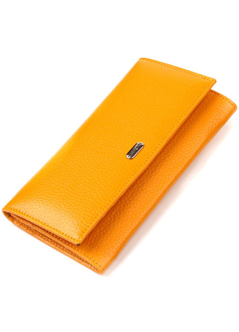 Яскравий жіночий гаманець з натуральної шкіри 21832 Жовтий Canpellini (259815853)