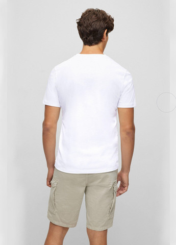 Біла футболка чоловіча Hugo Boss Logo Label Patch