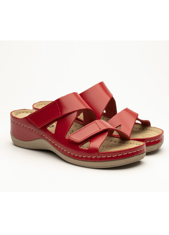 Красные босоножки женские кожаные laura, красные Leon