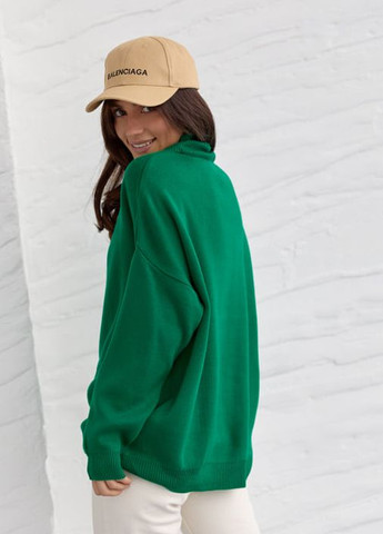 Зеленый свитер оверсайз зеленый No Brand
