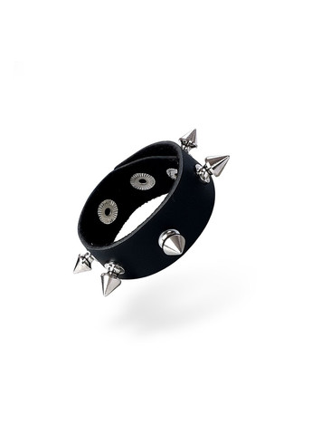 Эрекционное кольцо с шипами из натуральной кожи - James, цвет Черный Art of Sex (258470903)