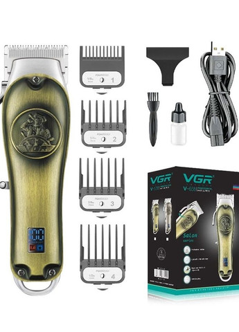 Машинка для стрижки волосся V-658 Salon series акумуляторна бездротова Bronze VGR (276963949)